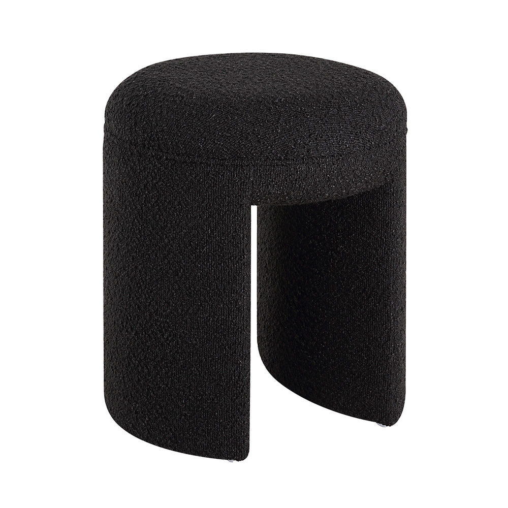Amrah 16.93" Height Stool, Black - Angle Image - CHA110