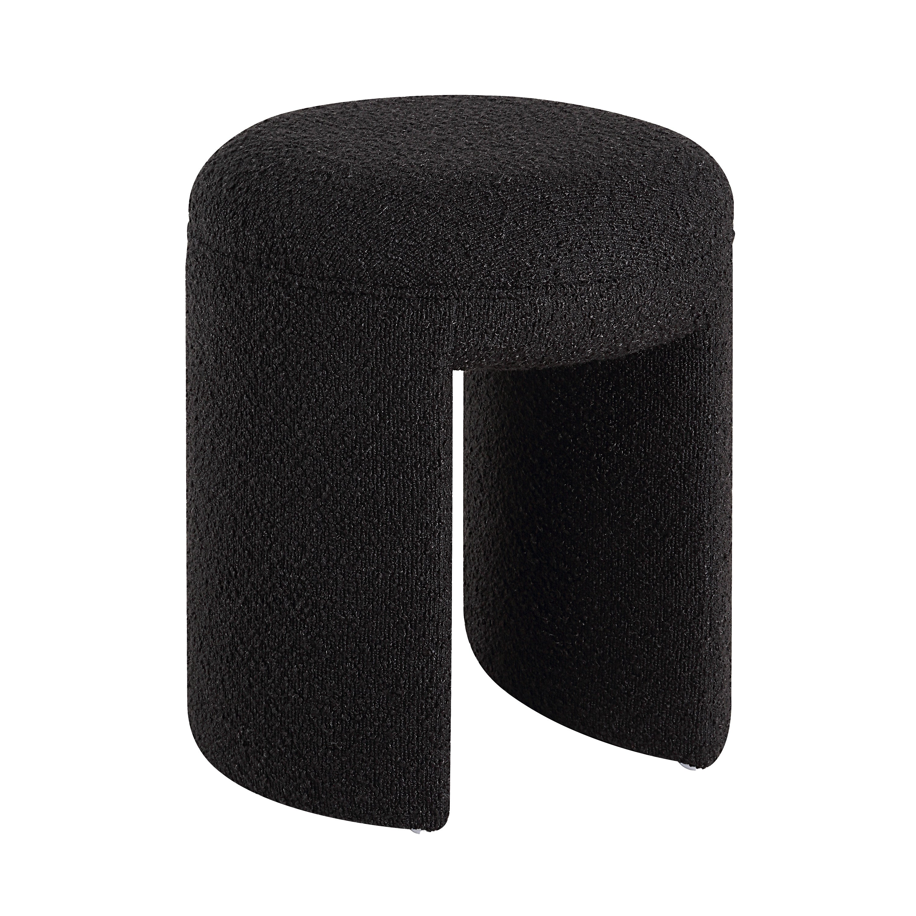 Amrah 16.93" Height Stool, Black - Angle Image - CHA110