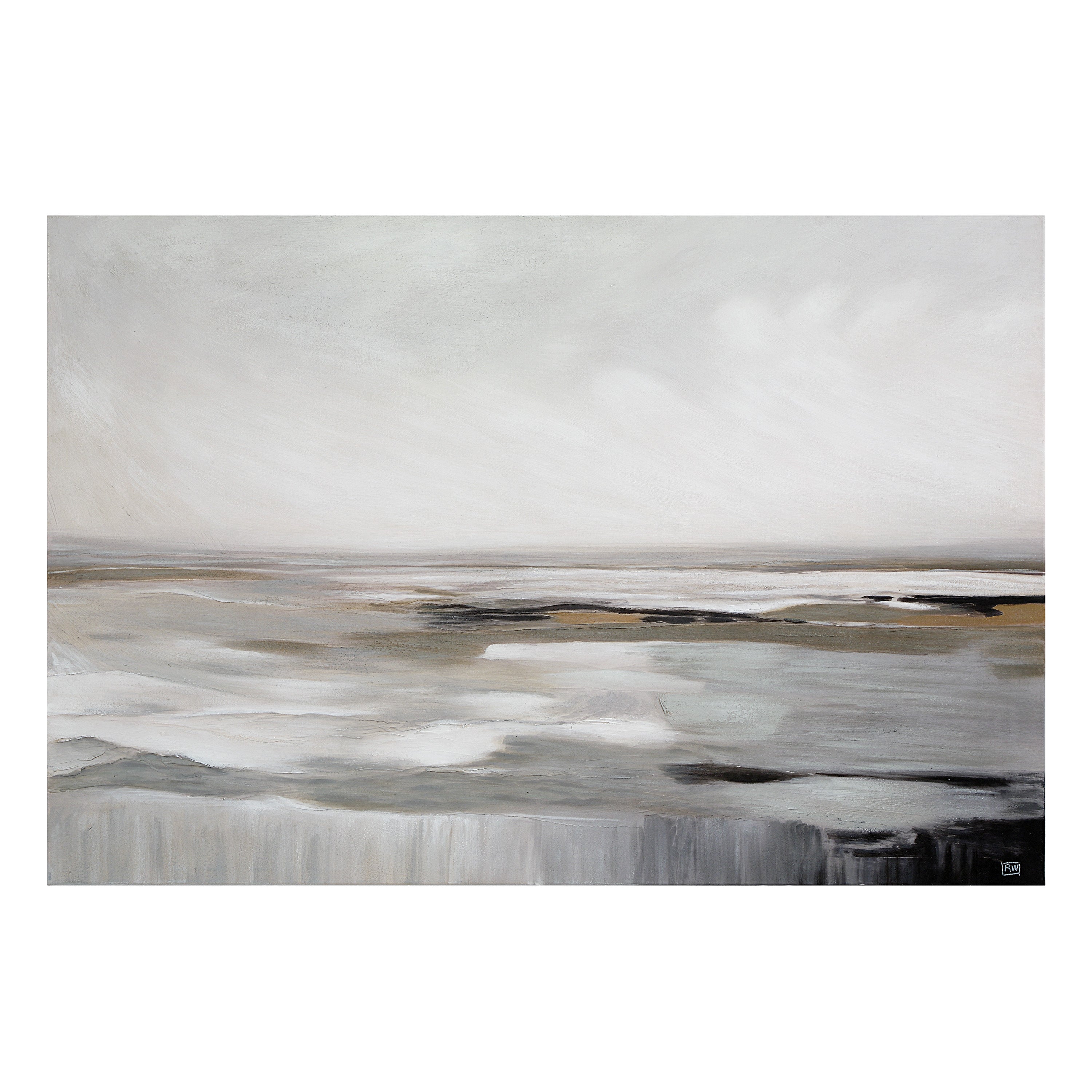Arnar 40" H x 60" W Canvas Art, Grey - Main Image - OL2189