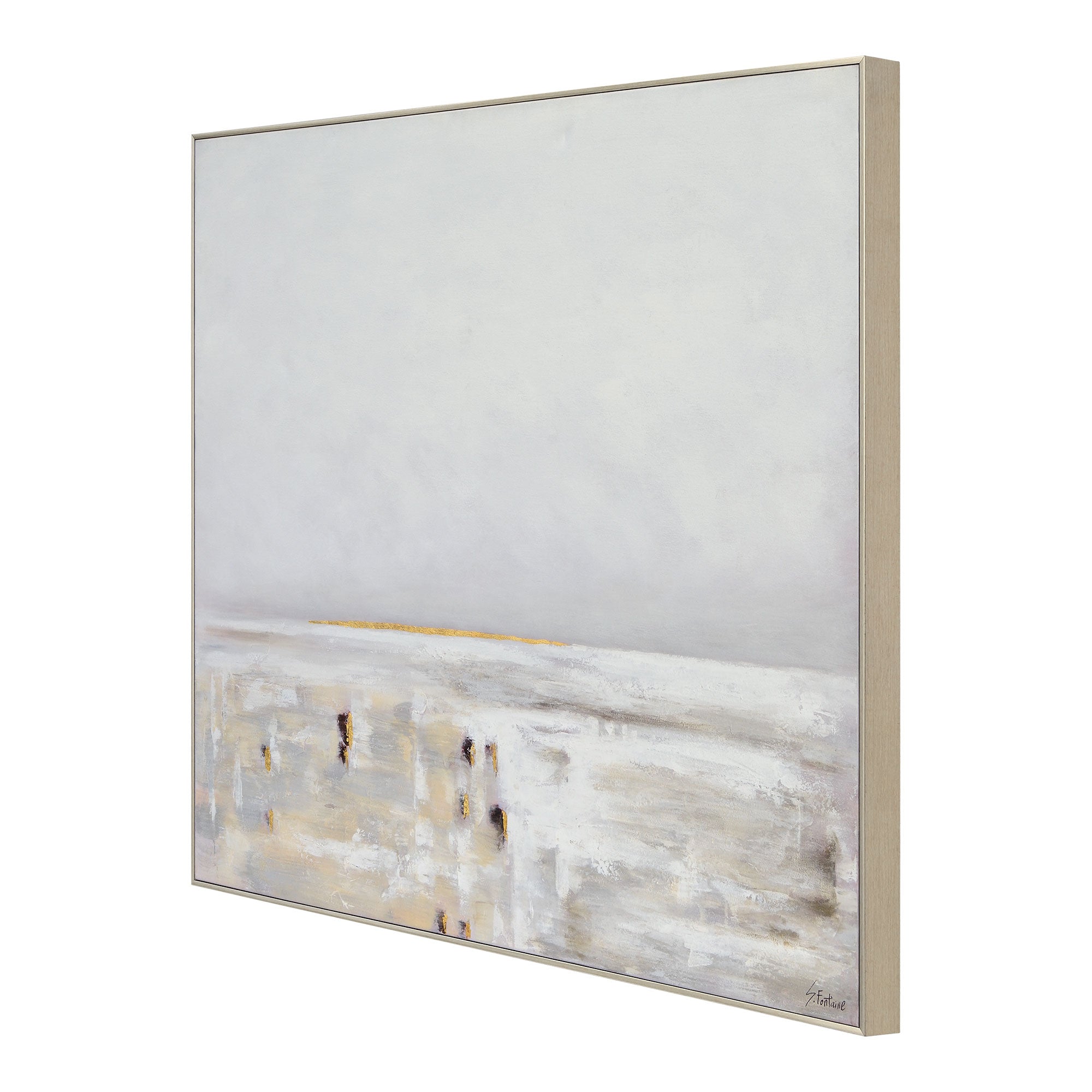 Lynx 50" Wide Canvas Art, Grey - Angle Image - OL2106
