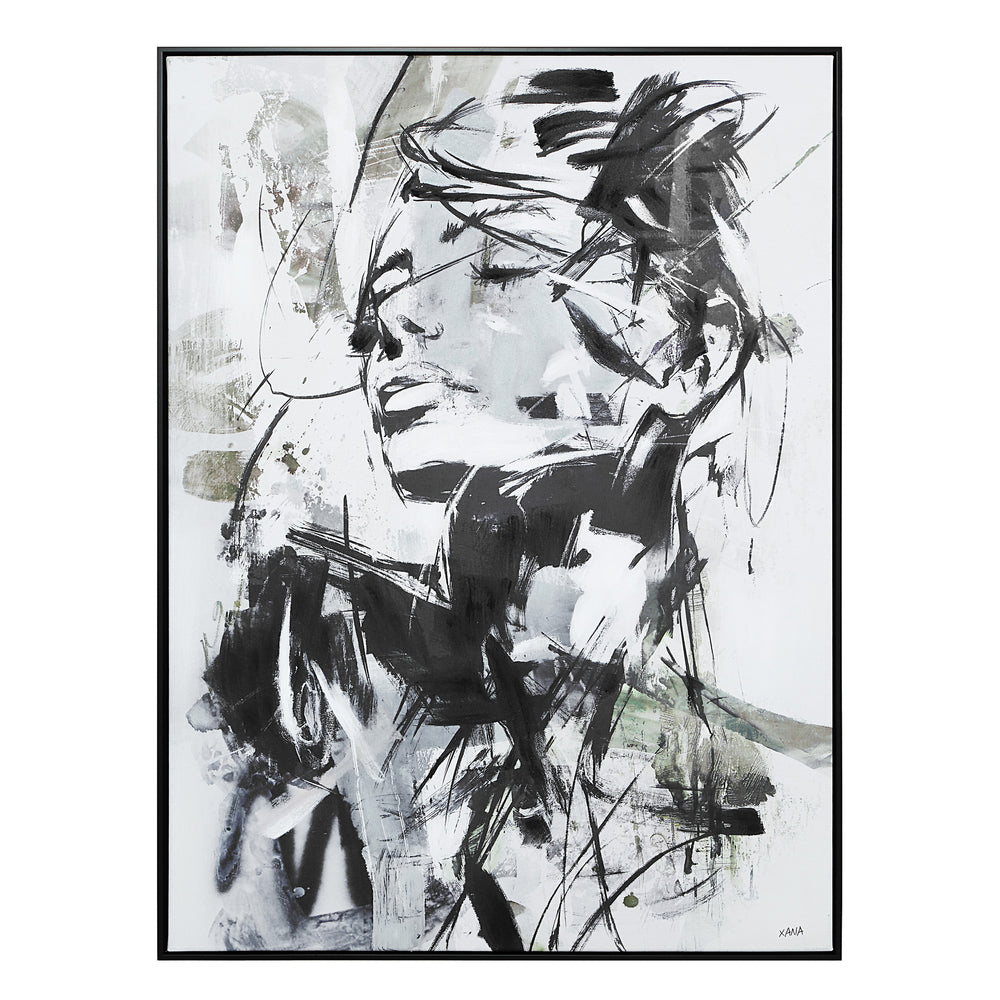 Aaliyah 48" H x 36" W Canvas Art, Black - Main Image - OL2222