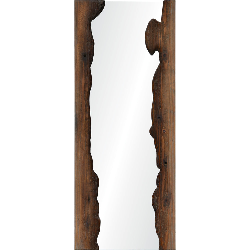 Connix 50" Tall Rectangle Wall Mirror, Brown - Main Image - MT2385