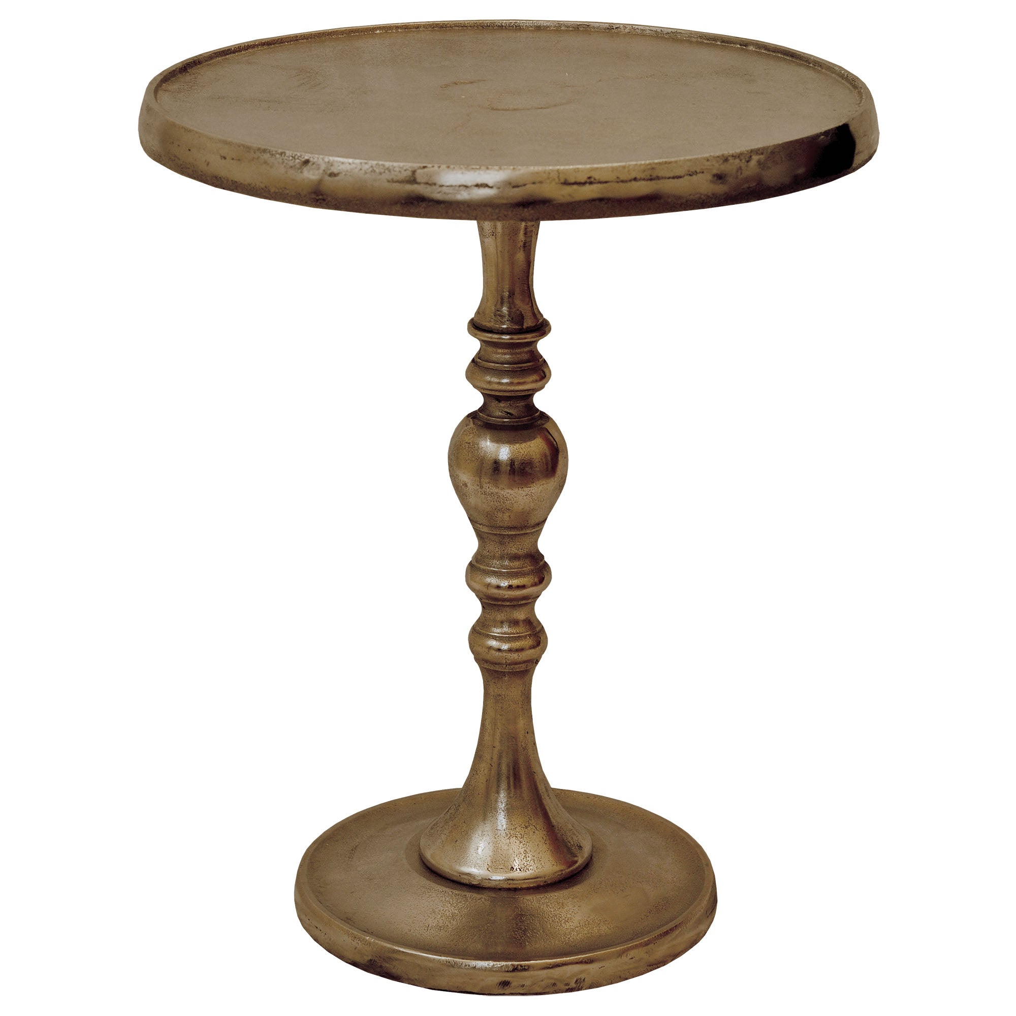 Romina Indoor Aluminum Table, Antique Brass - Main Image - TA033