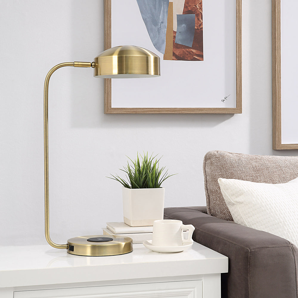 Riesco 22.5" Length Desk Lamp, Antique Brass - Lifestyle Image - LPT1214