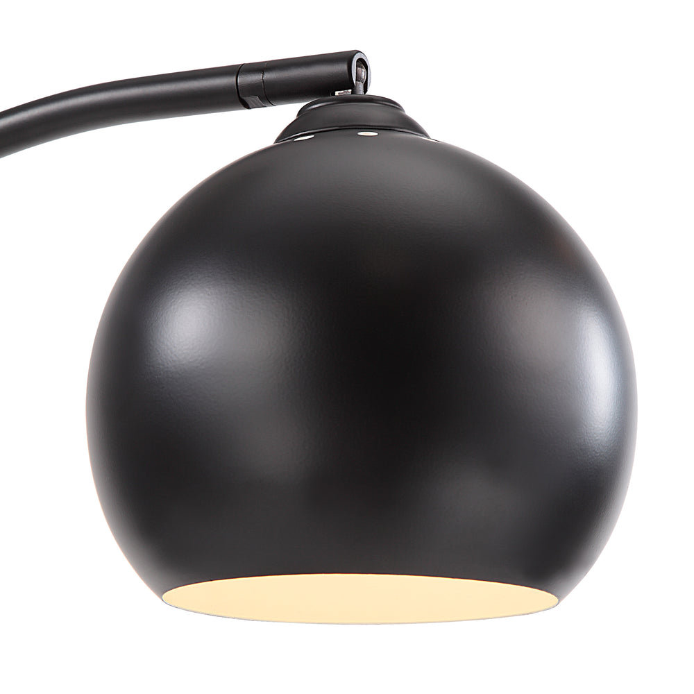 Folia 84" Tall Matte Black Floor Lamp with Dome Iron Shade - Additional Image 3 - LPF3150