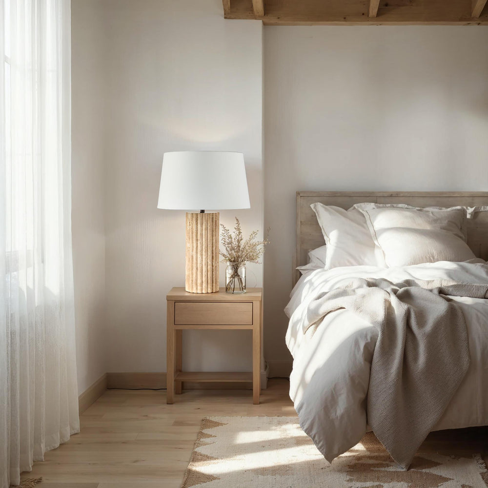Milena 28" Height Table Lamp, Beige - Lifestyle Image - LPT1296