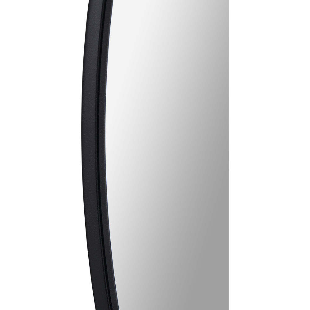 Claribel 30" Tall Round Wall Mirror, Black - Detail Image - MT2414