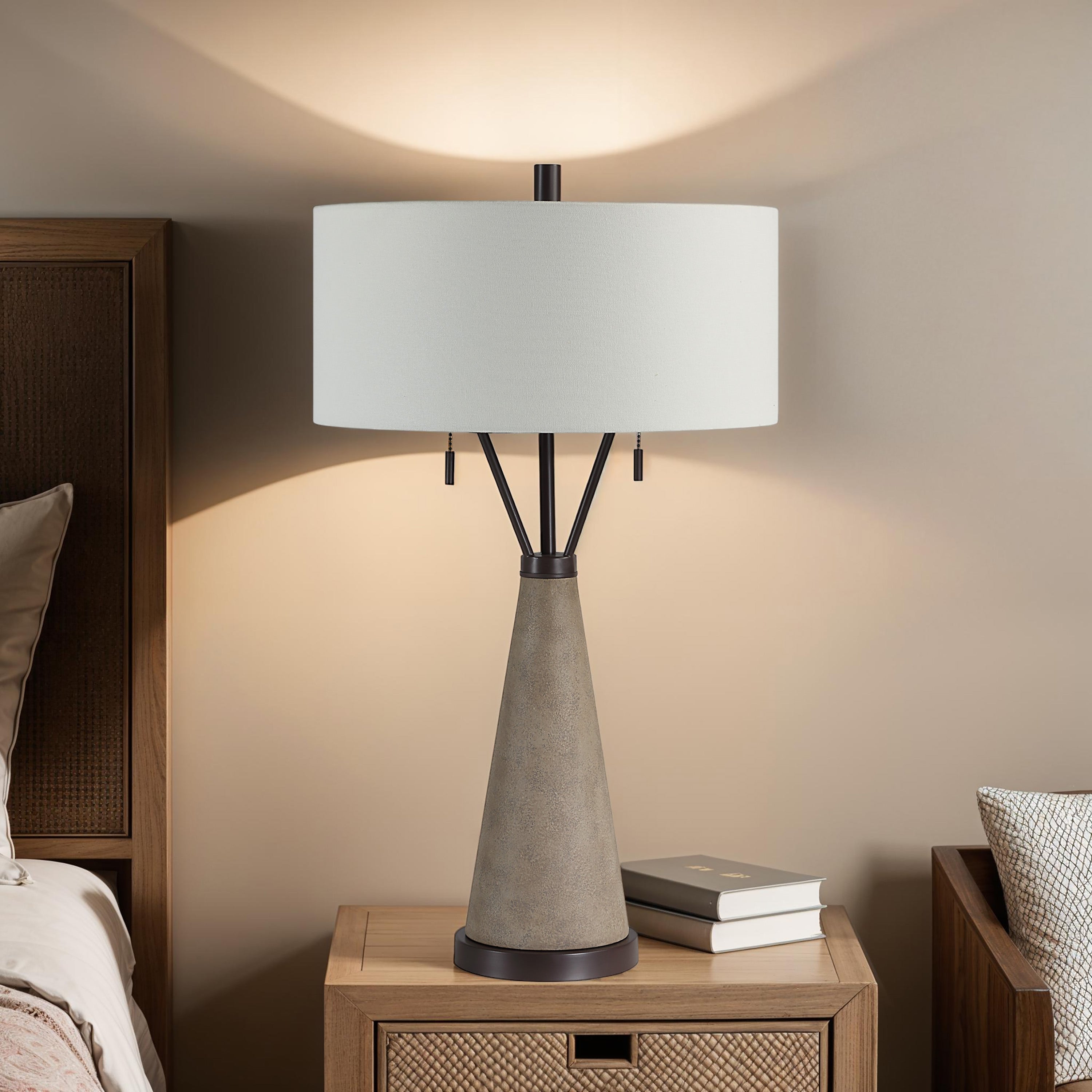 Lourdes 29.25" Height Table Lamp, Brown - Lifestyle Image - LPT1333
