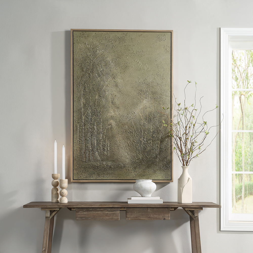 Lipton 60" H x 40" W Canvas Art, Green - Lifestyle Image - OL2192